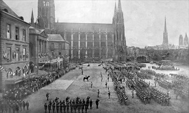Rouen, France, august 21st 1919 a commemoration of the war dead is held