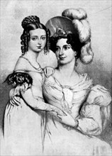 Queen Victoria of Great Britain and her mother Princess