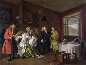 William Hogarth 1697-1764. 'Marriage A-la-Mode' Number 6