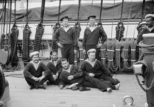 sailors on the Russian cruiser Rynda;   during the Columbian Naval Review;   1893