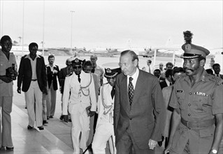 Secretary-General Kurt Waldheim arriving at Lagos Airport
