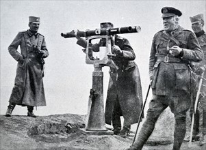 Prince Alexander of Serbia with Rear Admiral Troubridge near Belgrade 1915