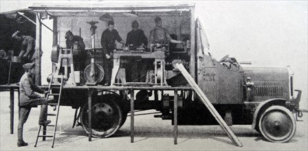 British army Engineering corps mobile unit during WWI 1917