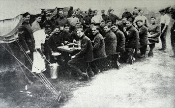 Royal Flying corps field canteen;   England during WWI 1917