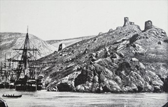 Russian ships at Balaklava;   in the Crimea;   during the Crimean War 1853