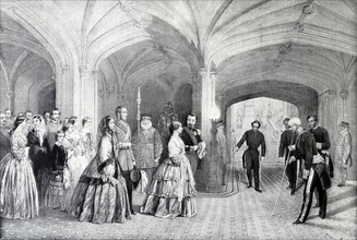 Reception at Windsor castle in 1855 for Emperor Napoleon III of France