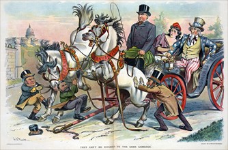 President William McKinley at the reins of a carriage