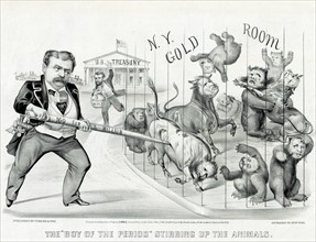 Caricature of financier Jay Gould