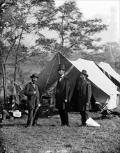 President Lincoln with Gen. George B. McClellan and Maj. Gen. John A. McClernand
