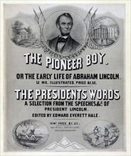 Advertisement for two publications about President Lincoln