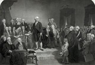 Washington delivers his inaugural address