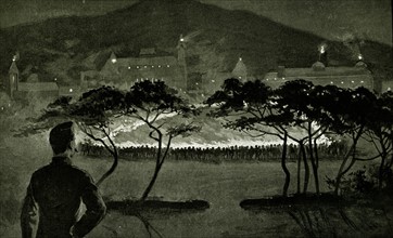 Engraving of the Torchlight Tattoo in Honour of Lord Roberts