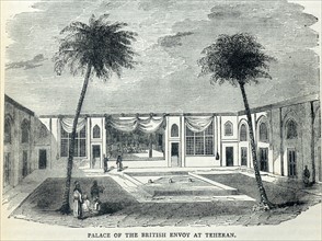 Engraving of the Palace of the British Envoy at Tehran
