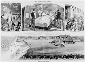 The removal of President Garfield from the White House