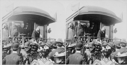 President McKinley shaking the hands of Secretarys