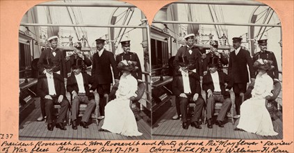 President and Mrs. Roosevelt aboard the Mayflower