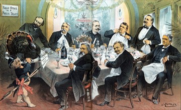 President Cleveland at a Thanksgiving table