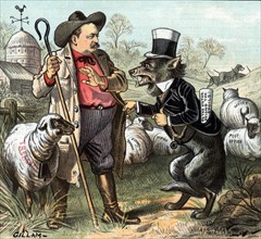 Grover Cleveland as a shepherd amongst his flock