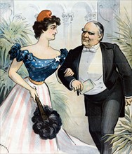 President McKinley and Columbia on their way to the inaugural ball