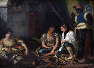 Painting entitled Women of Algiers in their Harem