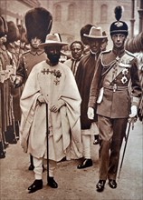 The picture shows Ras Tafari, Prince Regent of Ethiopia visiting England.