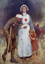 Illustration depicting an idealised image of nurse
