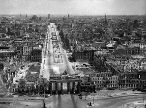 Image shows Berlin devastated at the end of the Second World War.