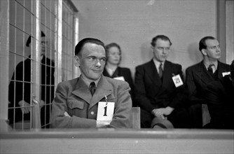 Henry Rinnan, a Norwegian Gestapo agent, on trial