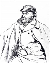 Etching of Paul Cézanne