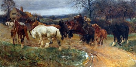 Gypsy Horse Drovers; 1894; By Lucy Kemp-Welsch