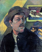 Paul Gauguin: self Portrait with a hat 1893
