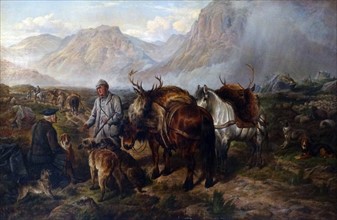 Bringing home the deer by Charles Jones 1837-1892
