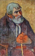 Old man with walking stick by Paul Gauguin (1848–1903) Post-Impressionist artist