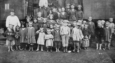 Jewish orphans in the town of Lwow