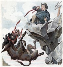 The ass and his leader by Udo Keppler 1872-1956, Published 1894.