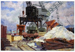 Salvage Cranes at the Port of Odessa