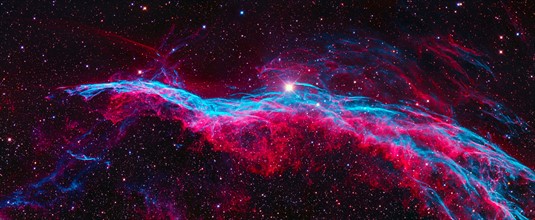 Photograph of The Veil Nebula or NGC 6960