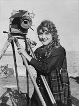 Photograph of Mary Pickford with Camera