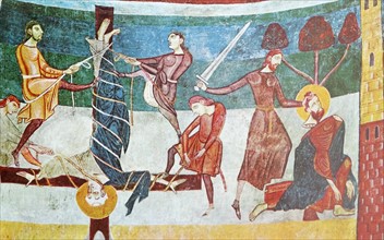 Fresco titled 'The Myrtardom of St. Peter and St. Paul'