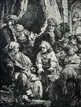 Etching titled 'Joseph Telling his Dreams'