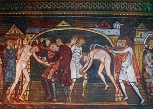 Fresco titled 'Life and Martyrdom of St. Savin and of St. Cyprien.