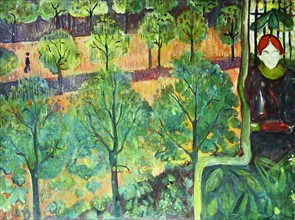Work entitled Paris Boulevard by the Norwegian artist Edvard Munch.