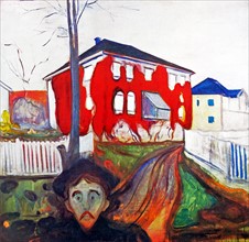 Work entitled Red Virginia Creeper by Norwegian artist Edvard Munch