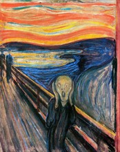 One of several versions of the painting 'The Scream' by the Norwegian artist Edvard Munch