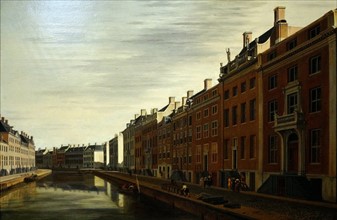 Painting titled 'The 'Golden Bend' in the Herengracht'