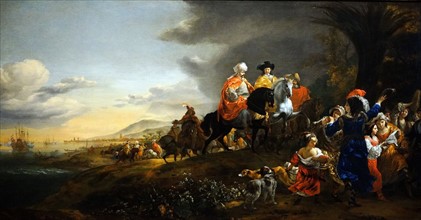 Painting of the Dutch Ambassador on his way to Isfahan