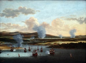 Painting titled 'Attack on Chatham'