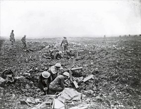 Canadian machine gun squad on Vimy Ridge 1917
