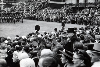 Photograph of Sir Winston Churchill at the Ceremony of Trooping the Colour