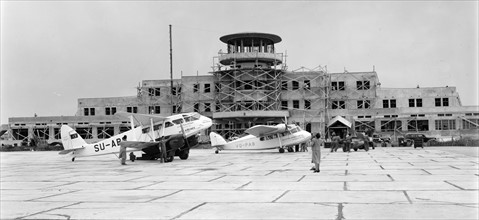 Photograph of Palestine Airways plane at Lod Airport